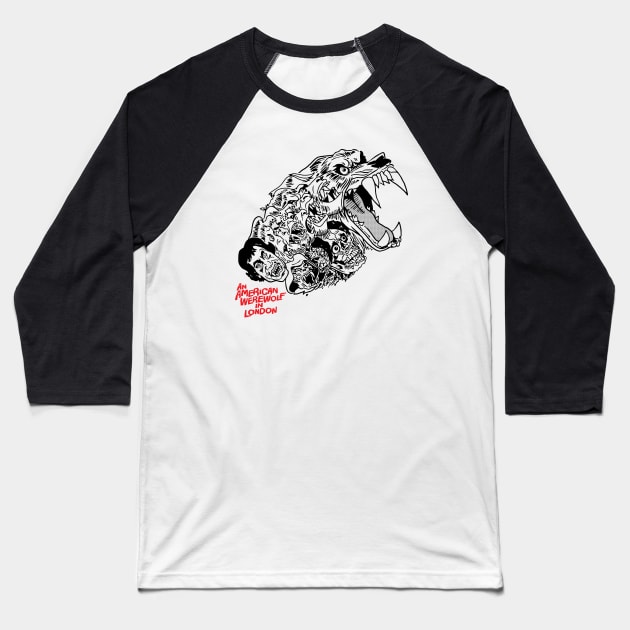 American Werewolf In London Baseball T-Shirt by Chewbaccadoll